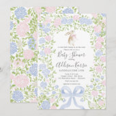 Invitation pour une baby shower de lapin grandmill (Devant / Derrière)