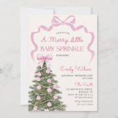 Invitation pour une Baby Shower de Noël Joyeuse (Devant)