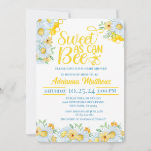 Invitation pour une Baby Shower Douce Comme une Ab