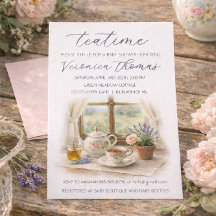 Invitation pour une Baby Shower Douce Fête du Thé