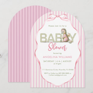Invitation pour une baby shower Dragon mignon