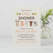 Invitation pour une Baby Shower en Forêt (Debout devant)