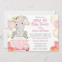 Invitation pour une baby shower en voiture avec él