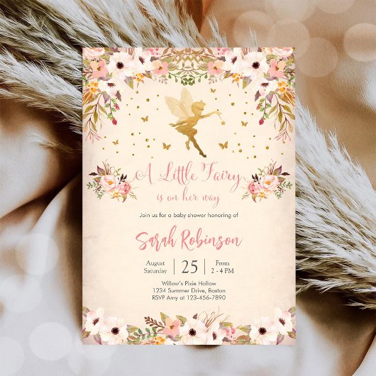 Invitation pour une Baby Shower Enchantée