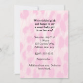 Invitation pour une baby shower fille avec un arc  (Dos)