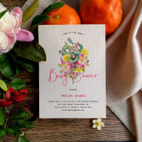 Invitation pour une Baby Shower Fleurie de l'Année