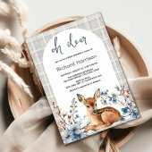 Invitation pour une baby shower : forêt rustique,
