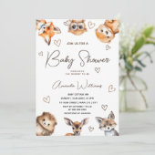 Invitation pour une baby shower garçon fille thème (Debout devant)