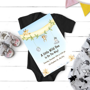 Invitation pour une Baby Shower Jungle Wild One