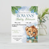 Invitation pour une baby shower Lion (Debout devant)