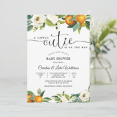 Invitation pour une Baby Shower Little Cutie Citru (Debout devant)