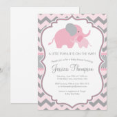 Invitation pour une Baby Shower Little Peanut (Devant / Derrière)
