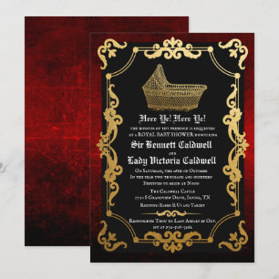 Invitation pour une Baby Shower Médiévale Renaissa