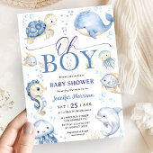 Invitation pour une Baby Shower "Oh Boy" sous l'oc