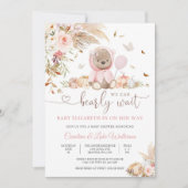 Invitation pour une Baby Shower Ourson en Teddy Ro (Devant)