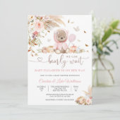 Invitation pour une Baby Shower Ourson en Teddy Ro (Debout devant)