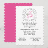Invitation pour une Baby Shower «Princesse» (Devant / Derrière)