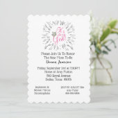 Invitation pour une Baby Shower «Princesse» (Debout devant)