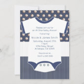 Invitation pour une Baby Shower sur le thème de ba (Devant)
