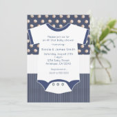 Invitation pour une Baby Shower sur le thème de ba (Debout devant)