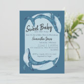 Invitation pour une baby shower sur le thème de l' (Debout devant)