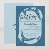 Invitation pour une baby shower sur le thème de l' (Devant / Derrière)