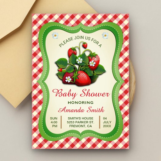Invitation pour une Baby Shower sur le thème de la
