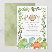 Invitation pour une Baby Shower sur le thème des D
