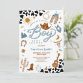 Invitation pour une Baby Shower sur le thème du Co (Debout devant)