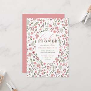 Invitation pour une baby shower thème fleurs sauva