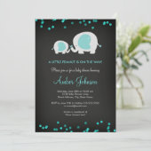 Invitation pour une Baby Shower thème Tableau Noir (Debout devant)