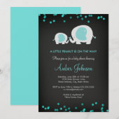 Invitation pour une Baby Shower thème Tableau Noir (Devant / Derrière)