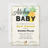 Invitation pour une Baby Shower Tropicale (Devant)