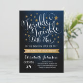 Invitation pour une Baby Shower Twinkle Twinkle Li (Debout devant)