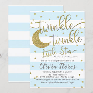 Invitation pour une baby shower Twinkle Twinkle Li