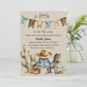 Invitation pour une Baby Shower: Un Petit Cowboy e (Debout devant)