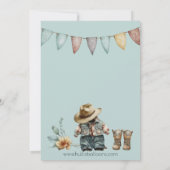 Invitation pour une Baby Shower: Un Petit Cowboy e (Dos)