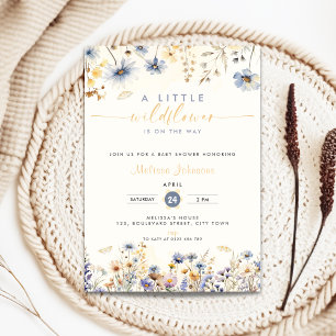 Invitation pour une Baby Shower : Une Petite Fleur