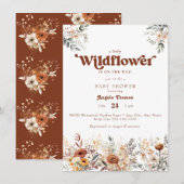 Invitation pour une baby shower Wildflower (Devant / Derrière)