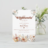 Invitation pour une baby shower Wildflower (Debout devant)