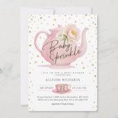 Invitation pour une Baby Sprinkle à la fête du thé (Devant)