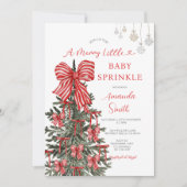 Invitation pour une Baby Sprinkle de Noël Joyeuse (Devant)