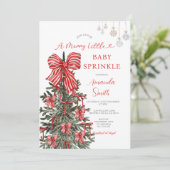 Invitation pour une Baby Sprinkle de Noël Joyeuse (Debout devant)