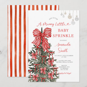 Invitation pour une Baby Sprinkle de Noël Joyeuse