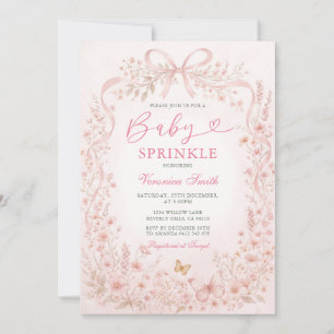 Invitation pour une baby sprinkle Fleur Sauvage Pa