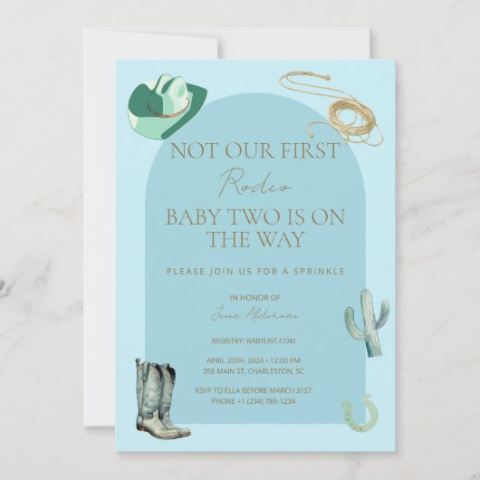 Invitation pour une Baby Sprinkle « Pas notre/sa p (Devant)