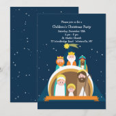 Invitation pour une Crèche de Noël (Devant / Derrière)