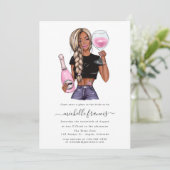 Invitation pour une dégustation de vin à la douche (Debout devant)