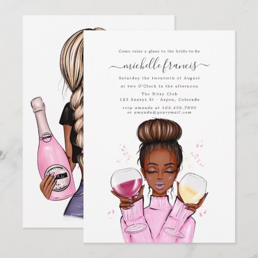 Invitation pour une dégustation de vin pour une do (Devant / Derrière)