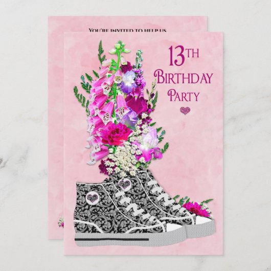 Invitation pour une douce fête d'anniversaire de 1 (Devant / Derrière)